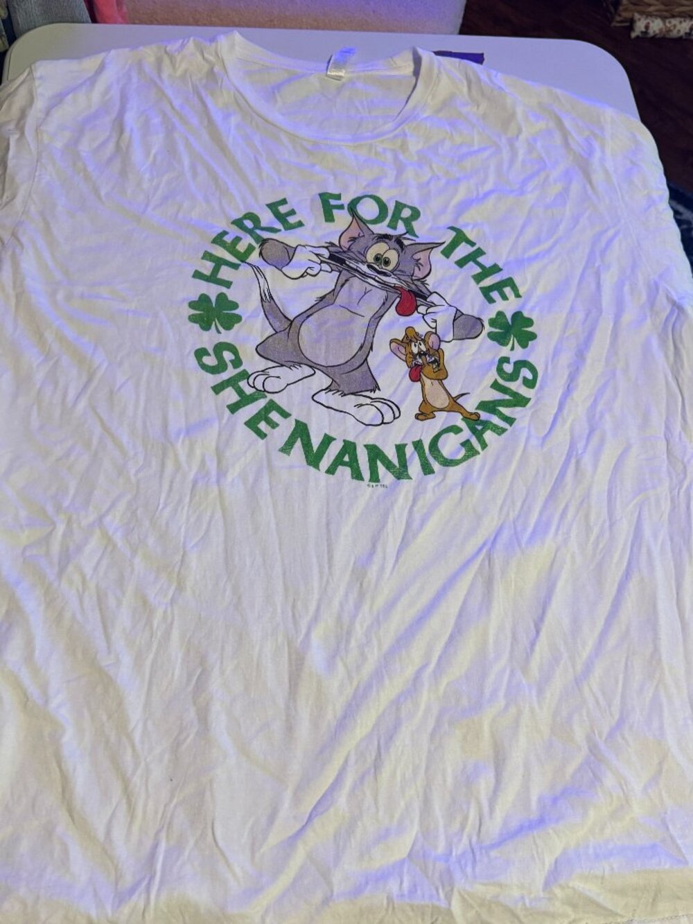 Unknown - Tom & Jerry Shenanigans T-Shirt - White - 2x